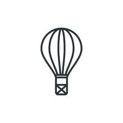 Naklejka premium Vector sign of the Hot Air Balloon symbol is isolated on a white background. Hot Air Balloon icon color editable.