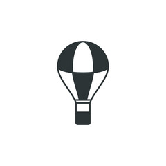 Vector sign of the Hot Air Balloon symbol is isolated on a white background. Hot Air Balloon icon color editable.