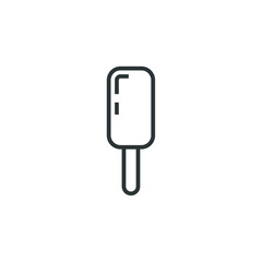 Vector sign of the Ice Cream symbol is isolated on a white background. Ice Cream icon color editable.