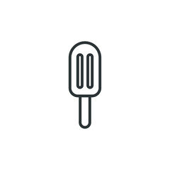 Vector sign of the Ice Cream symbol is isolated on a white background. Ice Cream icon color editable.