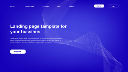Landing page background with text
