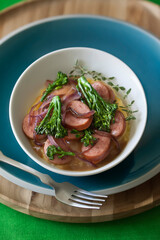 Sausage and Broccolini Polenta Bowl