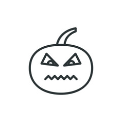 Vector sign of the jack o lantern symbol is isolated on a white background. jack o lantern icon color editable.