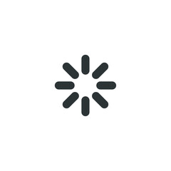 Vector sign of the Loading bar progress symbol is isolated on a white background. Loading bar progress icon color editable.
