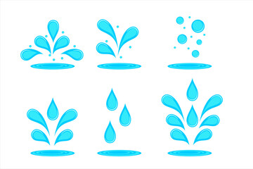 Water. Clean water splash vector illustration