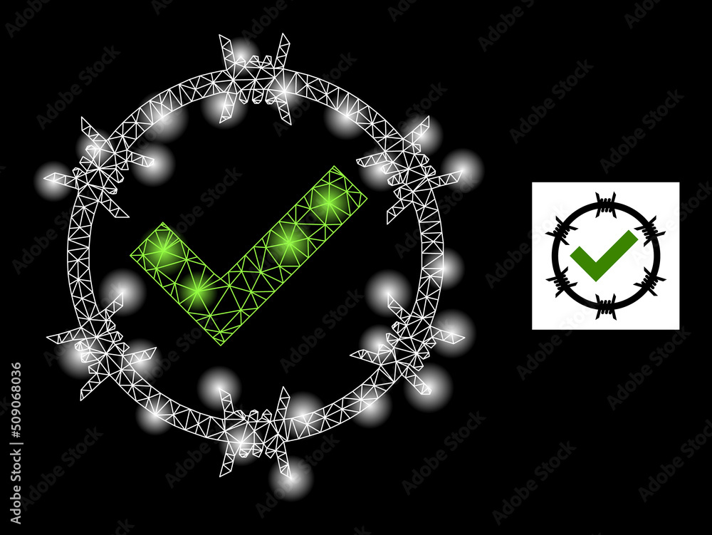 Poster flare mesh true jail glare icon with light spots. illuminated vector model based on true jail glyph.