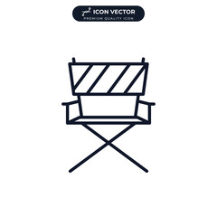 director chair icon symbol template for graphic and web design collection logo vector illustration