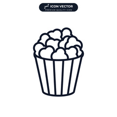 popcorn icon symbol template for graphic and web design collection logo vector illustration