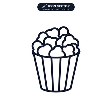 popcorn icon symbol template for graphic and web design collection logo vector illustration