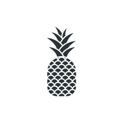 Vector sign of the Pineapple symbol is isolated on a white background. Pineapple icon color editable.