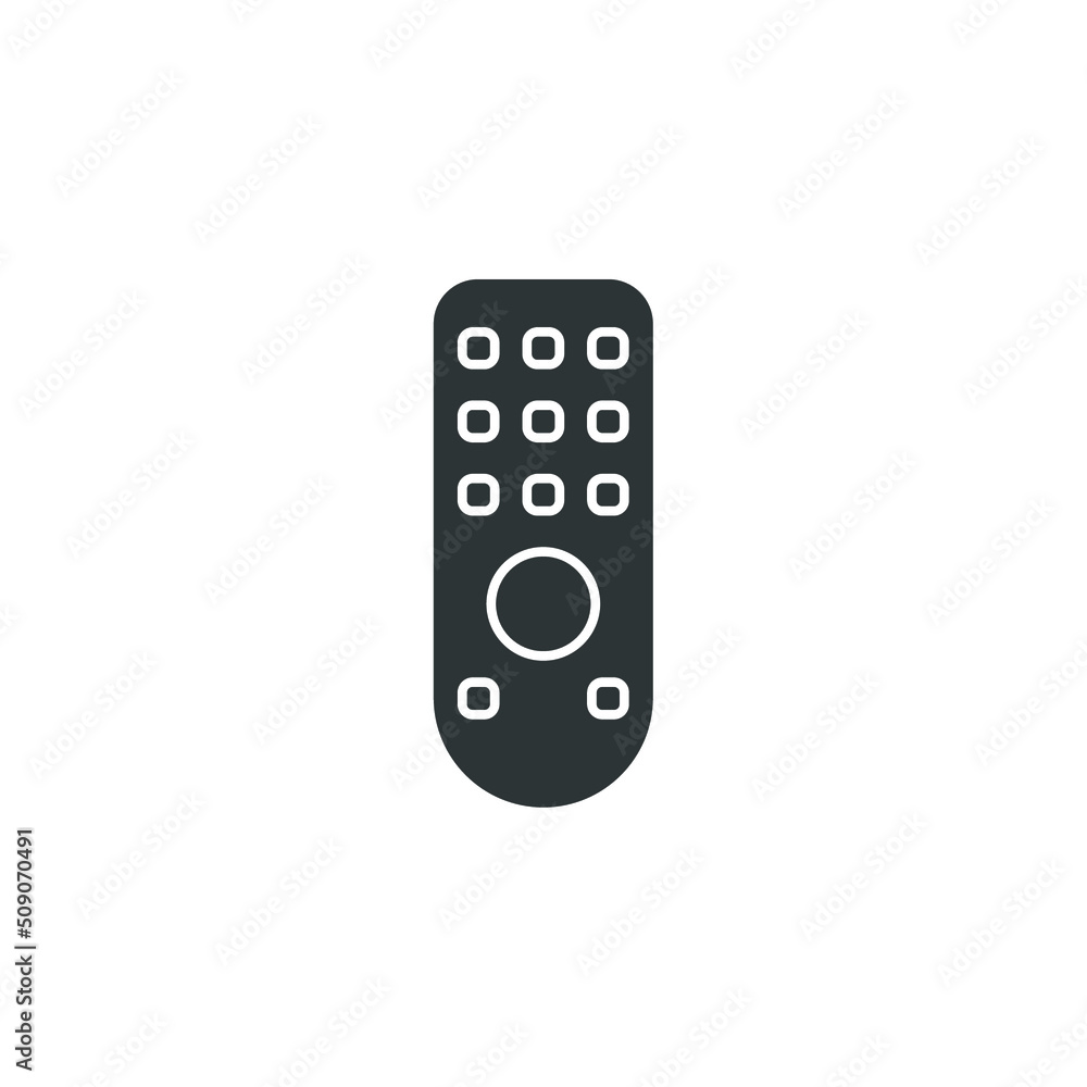 Poster vector sign of the remote symbol is isolated on a white background. remote icon color editable.