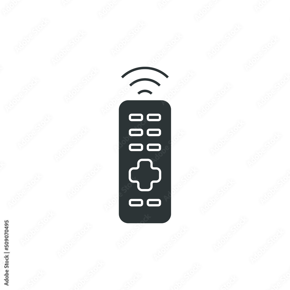 Poster vector sign of the remote symbol is isolated on a white background. remote icon color editable.