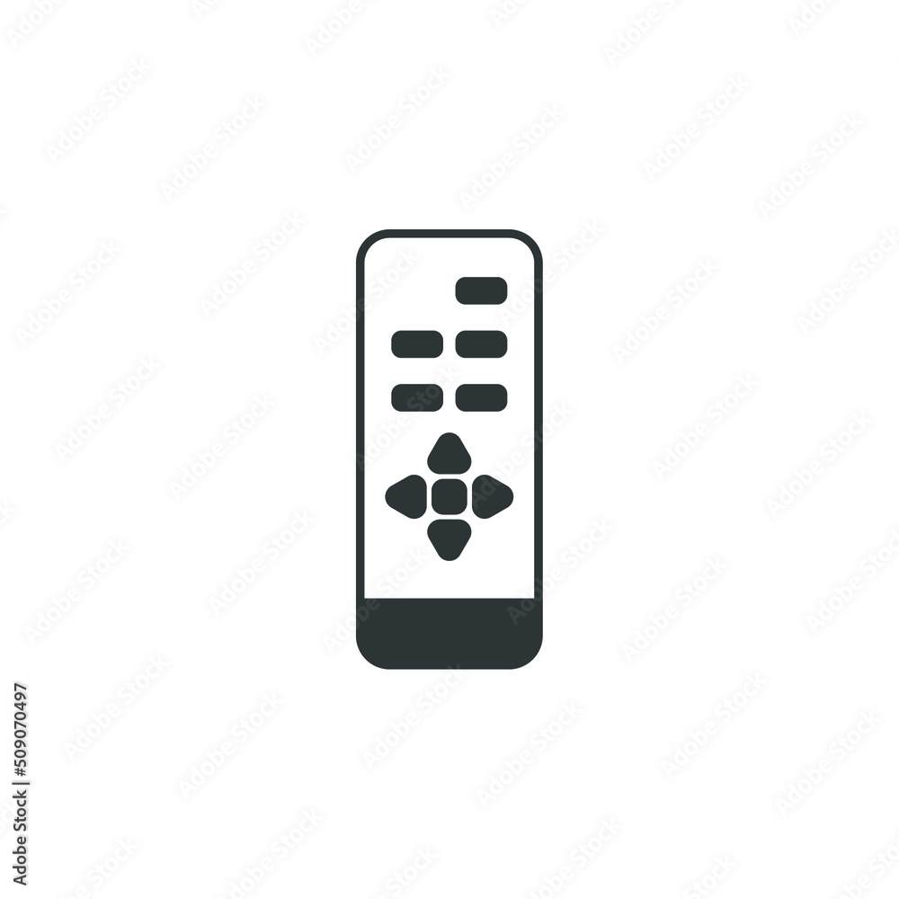 Poster vector sign of the remote symbol is isolated on a white background. remote icon color editable.