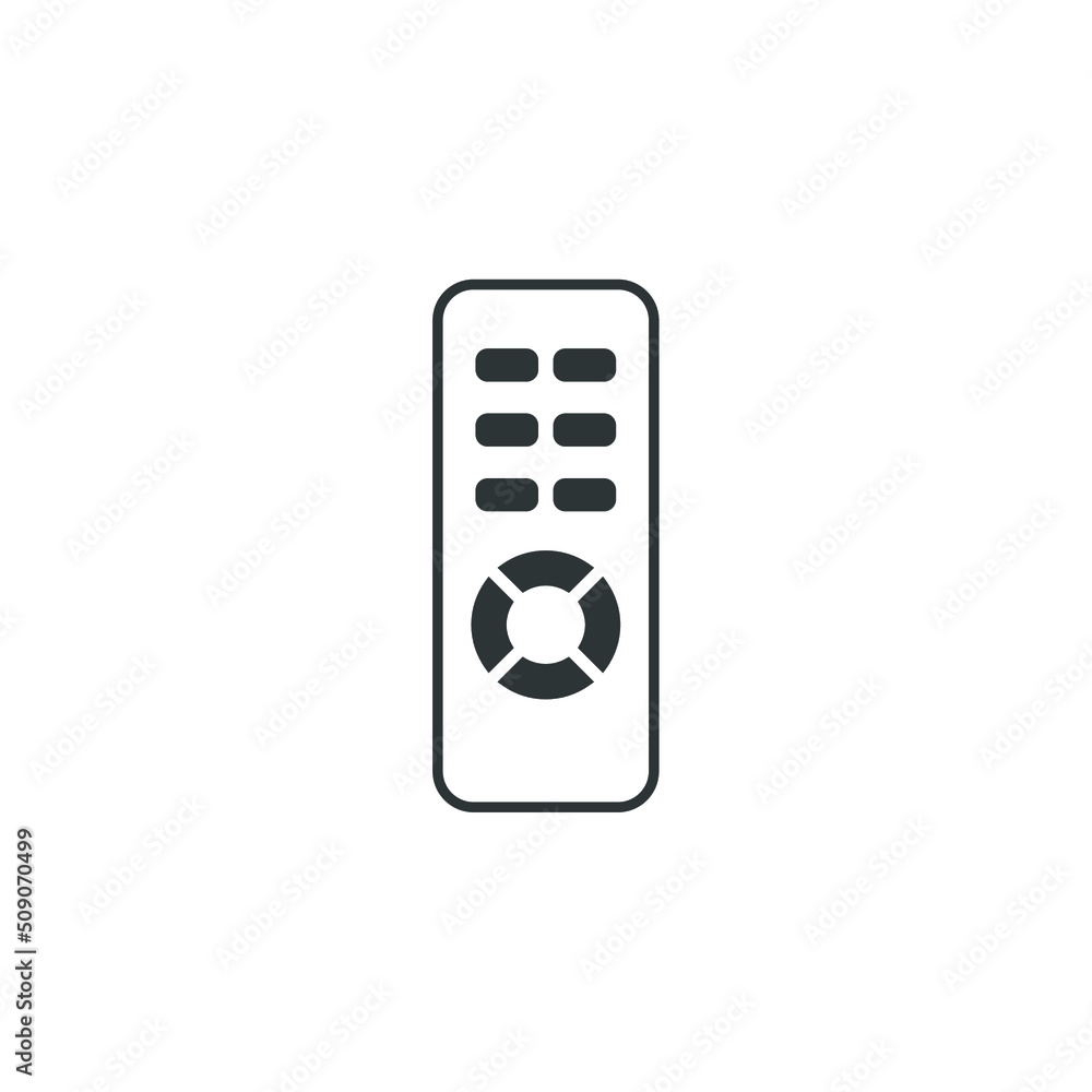 Poster vector sign of the remote symbol is isolated on a white background. remote icon color editable.