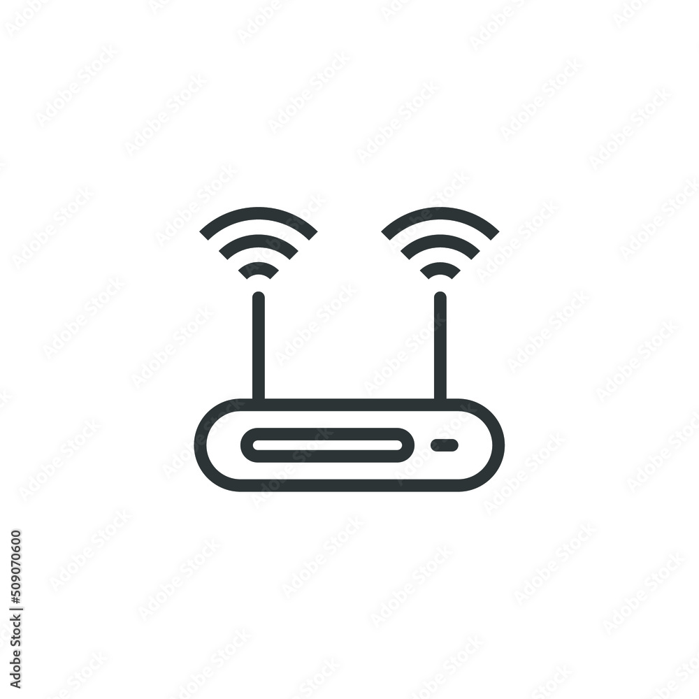 Poster vector sign of the router symbol is isolated on a white background. router icon color editable.
