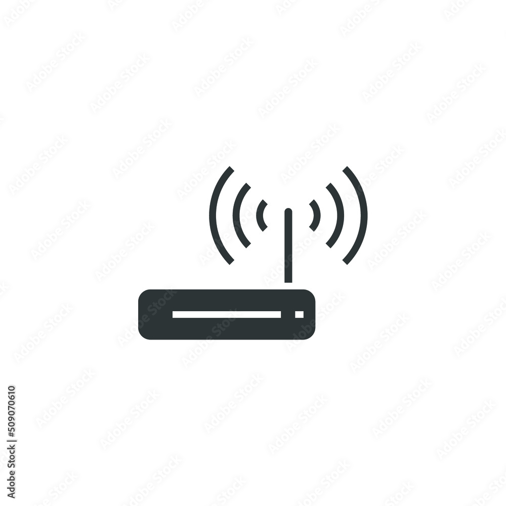Poster vector sign of the router symbol is isolated on a white background. router icon color editable.