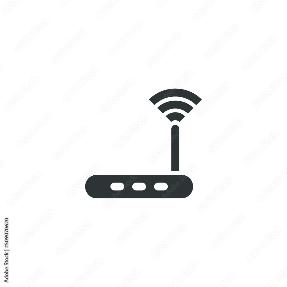 Poster vector sign of the router symbol is isolated on a white background. router icon color editable.