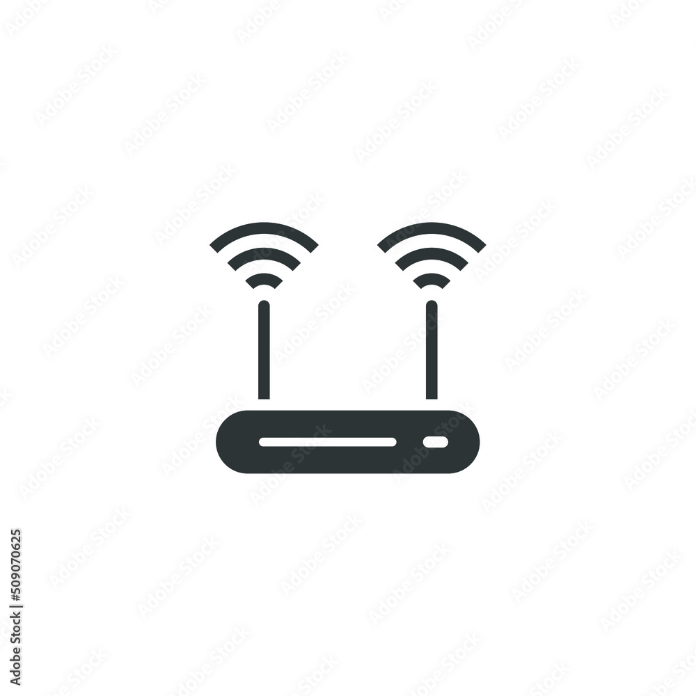 Poster vector sign of the router symbol is isolated on a white background. router icon color editable.