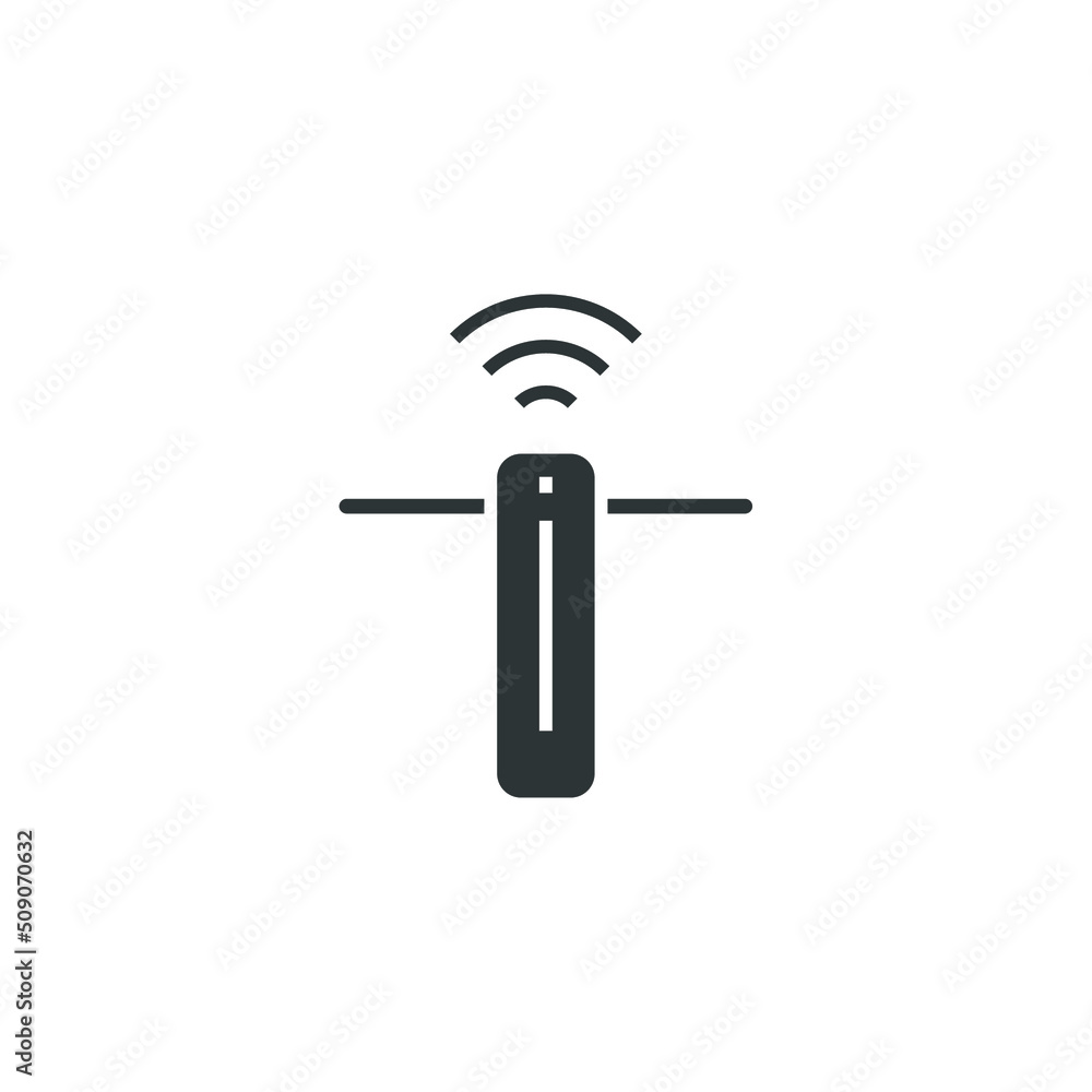 Poster vector sign of the router symbol is isolated on a white background. router icon color editable.