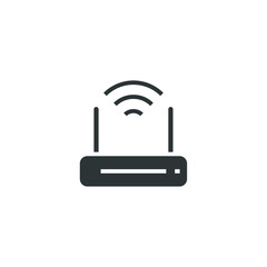 Vector sign of the router symbol is isolated on a white background. router icon color editable.
