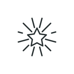 Vector sign of the Shooting Star symbol is isolated on a white background. Shooting Star icon color editable.