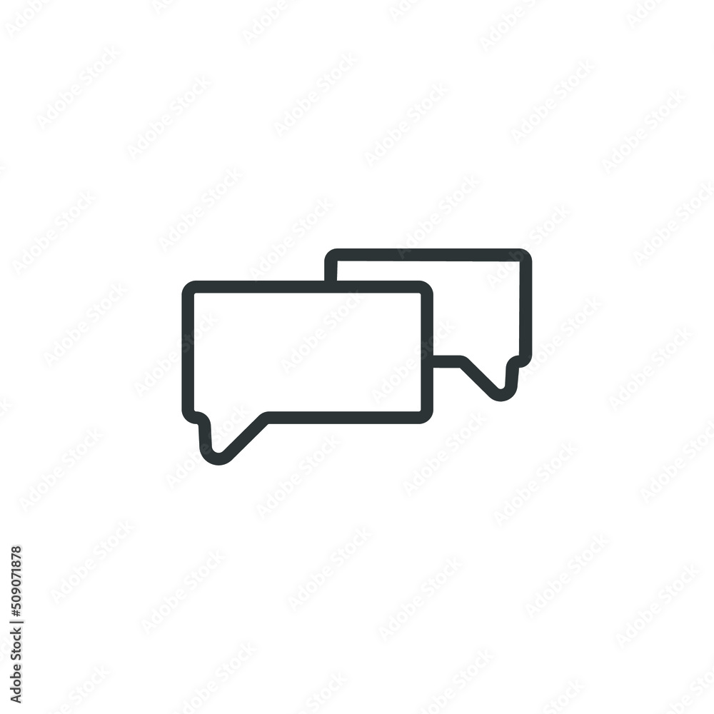 Poster vector sign of the speech bubbles symbol is isolated on a white background. speech bubbles icon colo