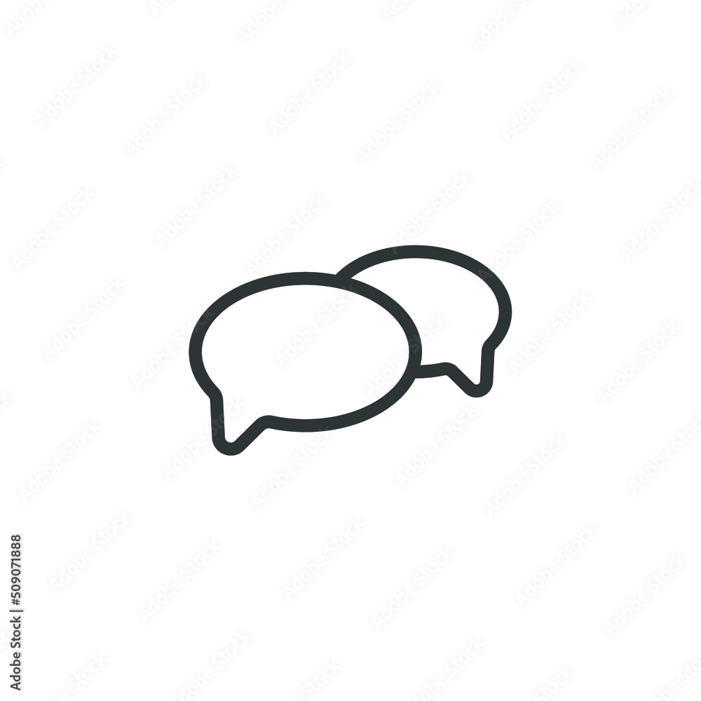 Poster vector sign of the speech bubbles symbol is isolated on a white background. speech bubbles icon colo