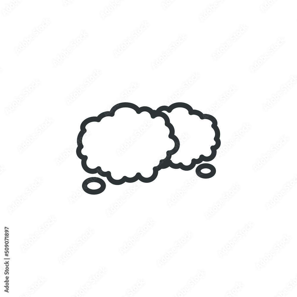Poster vector sign of the speech bubbles symbol is isolated on a white background. speech bubbles icon colo