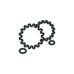 Vector sign of the speech bubbles symbol is isolated on a white background. speech bubbles icon color editable.