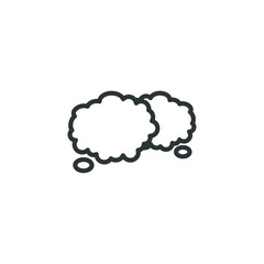 Vector sign of the speech bubbles symbol is isolated on a white background. speech bubbles icon color editable.