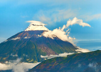 Tungurahua volcano, located in the province of Tungurahua - Ecuador.