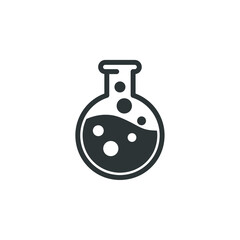 Vector sign of the Test tube symbol is isolated on a white background. Test tube icon color editable.