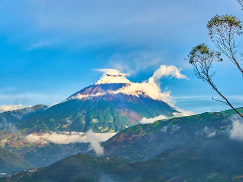 Tungurahua volcano, located in the province of Tungurahua - Ecuador.