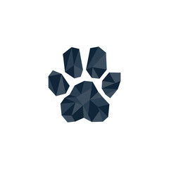 geometric dog paw logo vector illustration © ellistya