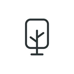 Vector sign of the tree symbol is isolated on a white background. tree icon color editable.