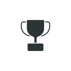 Vector sign of the Trophy symbol is isolated on a white background. Trophy icon color editable.