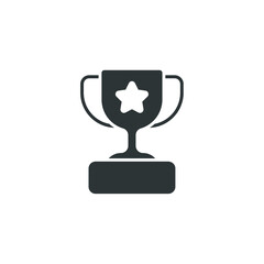 Vector sign of the Trophy symbol is isolated on a white background. Trophy icon color editable.