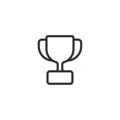 Vector sign of the Trophy symbol is isolated on a white background. Trophy icon color editable.