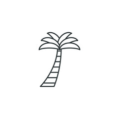 Vector sign of the tropical palm trees symbol is isolated on a white background. tropical palm trees icon color editable.