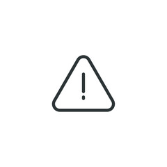Vector sign of the warning symbol is isolated on a white background. warning icon color editable.