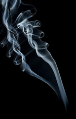 abstract shape smoke on black background