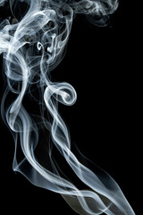 abstract shape smoke on black background