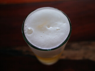 glass of ice cold beer