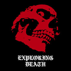 concept red skull silhouette vector