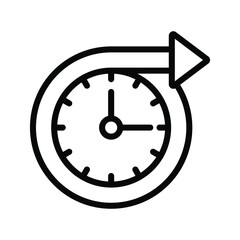 Long term icon. clock sign. vector illustration
