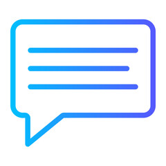 Fototapeta premium chat gradient icon