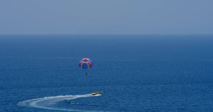 parasailing in the summer season