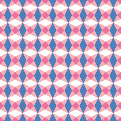 Abstract geometric background pattern. Fun vector seamless repeat of diamond and triangle shapes. 