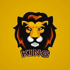 Lion king Head Logo Vector Template Illustration Design Mascot Animal
