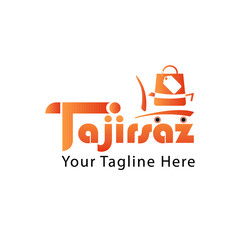 Tajirsaz Creative modern abstract eCommerce logo design, colorful gradient logo design template